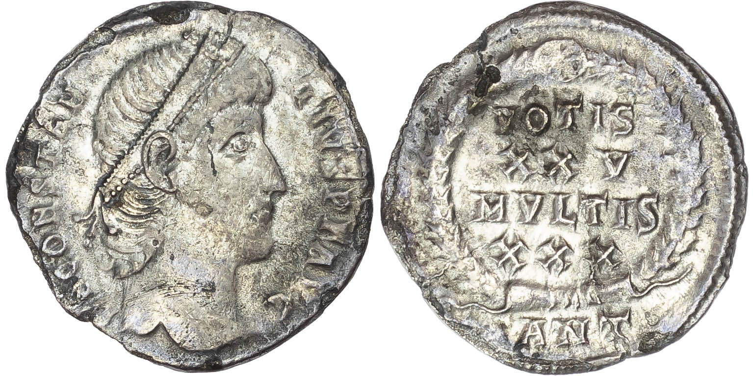 Constantius II (AD 337-361) AR Siliqua, Antioch, 2.42g.