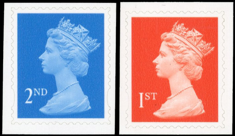 GB: 1998 1st and 2nd self-adhesives, die cut, so called “Dagger perfs” fine unused SG 2039b/2040b £450
