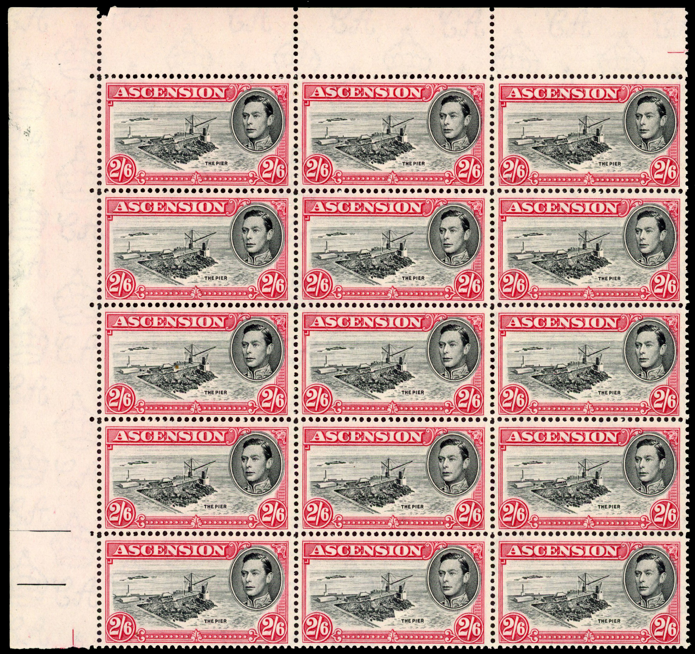 Ascension SG 45c, ca, cb block mint