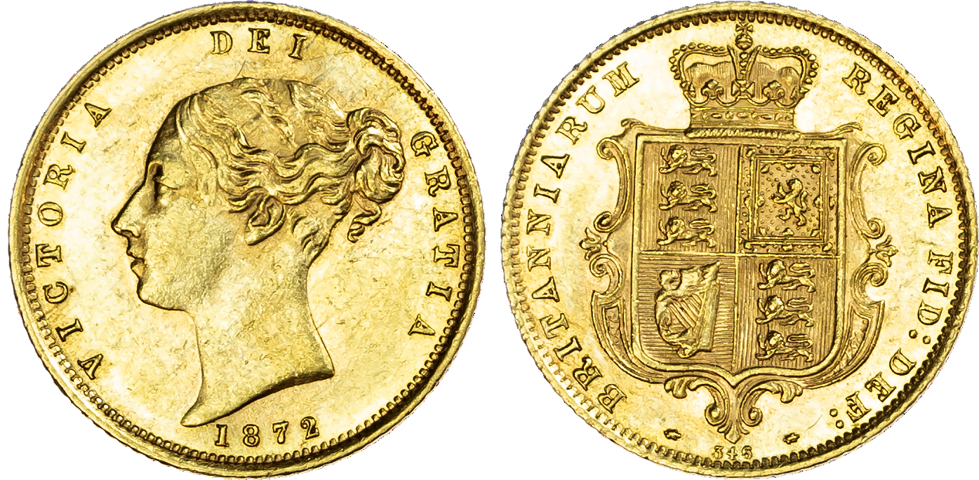 Victoria (1837-1901), Half-Sovereign, 1872