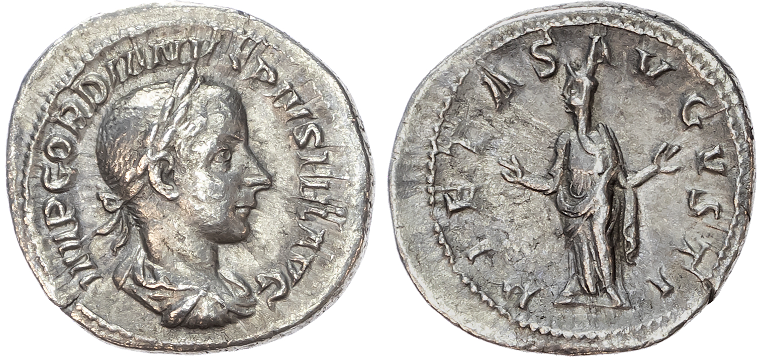 Gordian III (AD 238-244) AR Denarius, Rome, AD 241, 2.80g