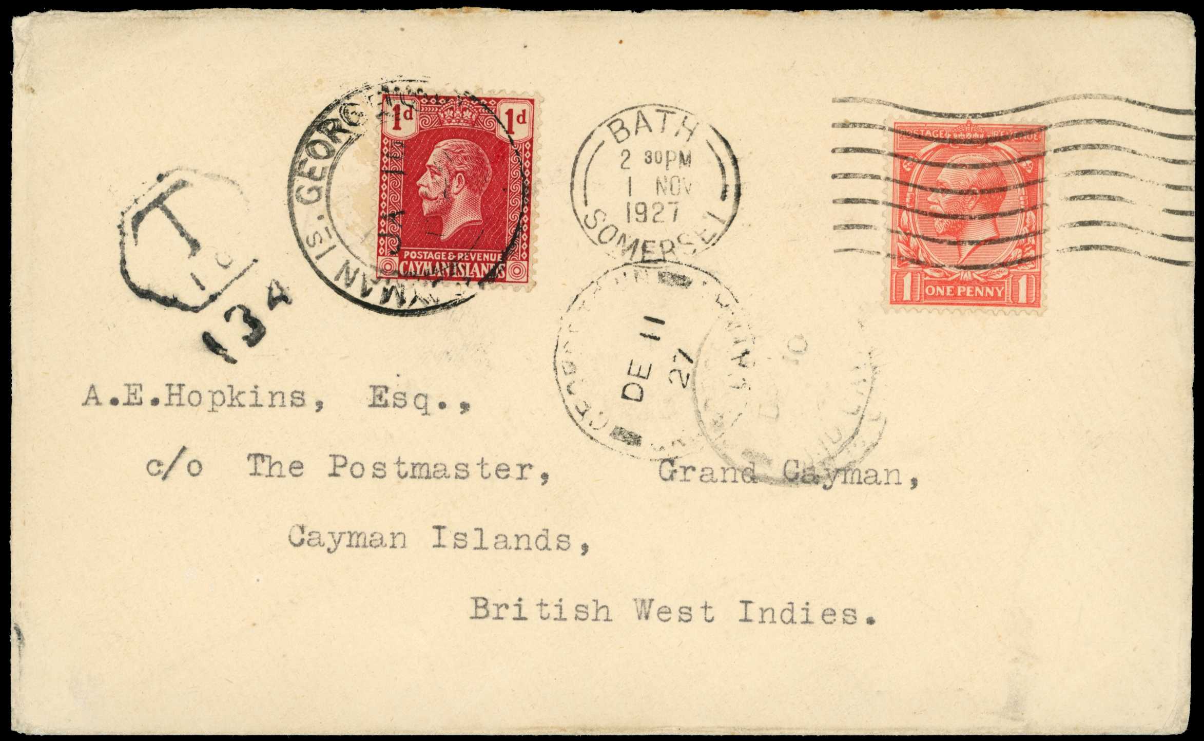 1927 Incoming from Bath, England,...