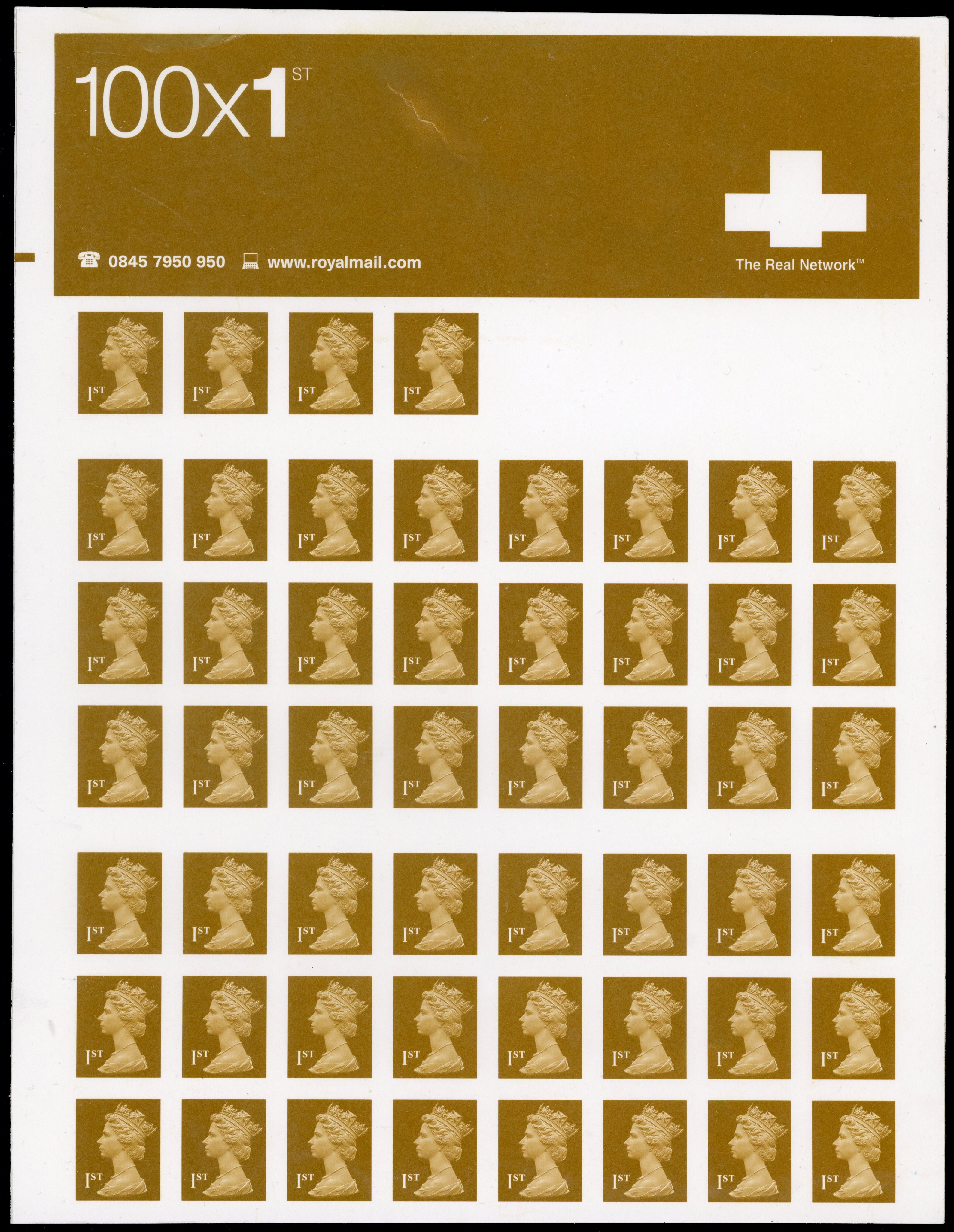 GB SG 2295 2002-3 Walsall 1st gold business sheet trials