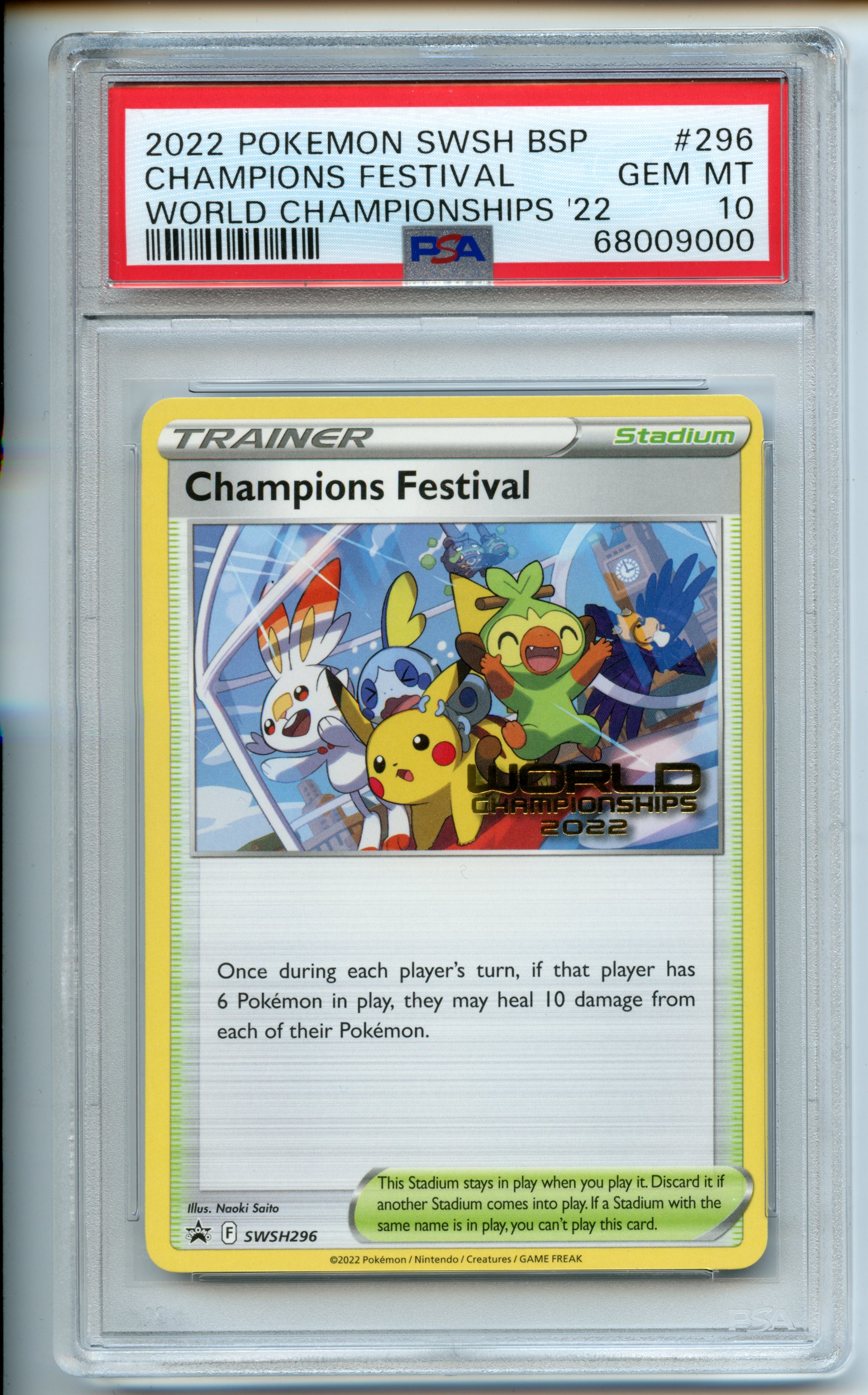 Pokemon TCG  - Champions Festival   - World Championships 22 - PSA 10