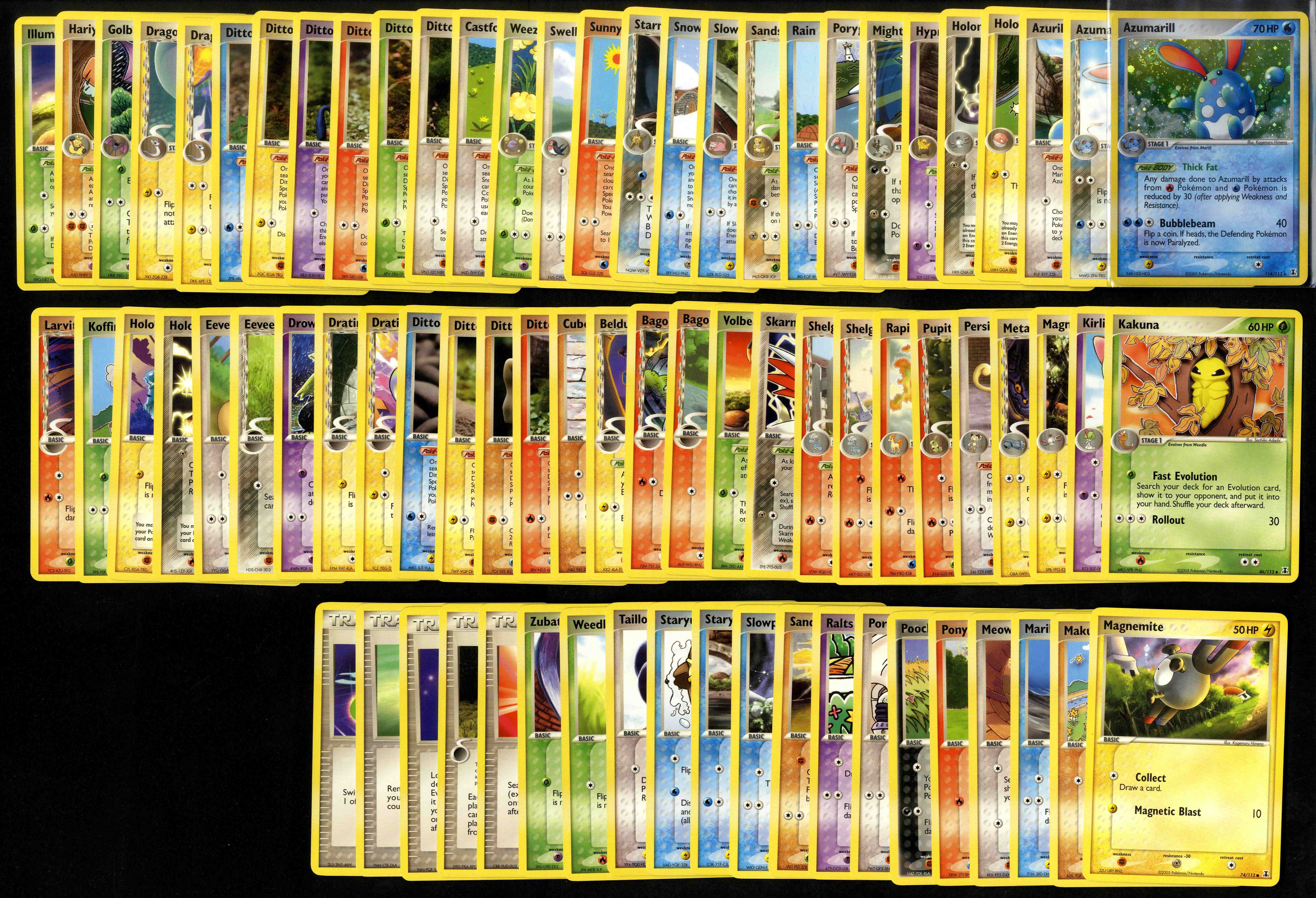 EX Delta Species – Partial Complete Set - 77/114 - EX-NM