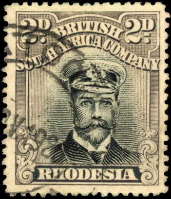 Rhodesia 2d SG 279c perf 15, toned paper used