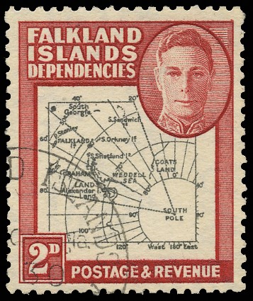 1946-49 "Thick Map" 2d black and carmine, variety...