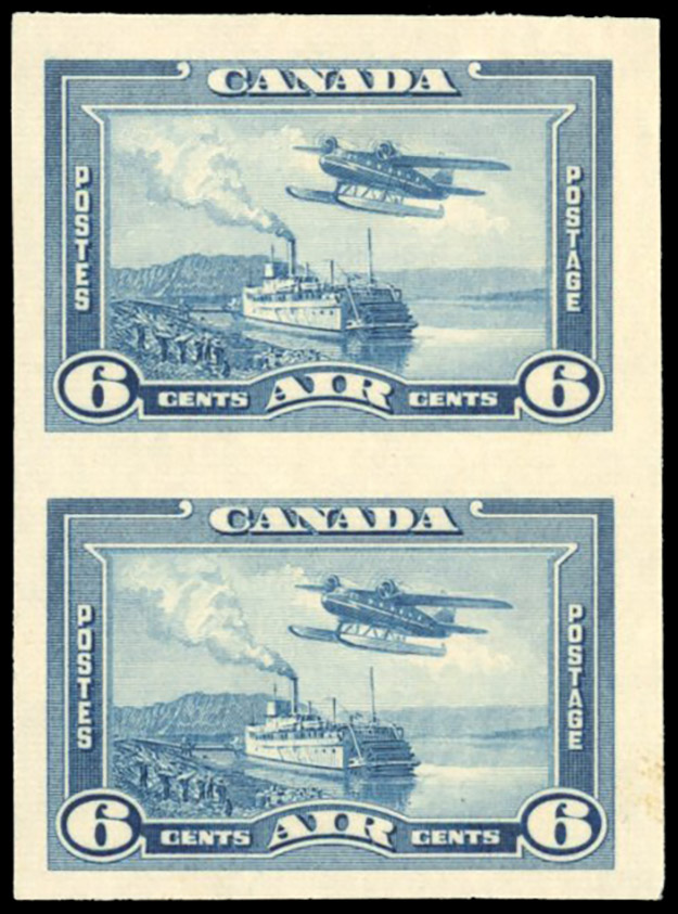 Canada SG 371 imperforate pair mint
