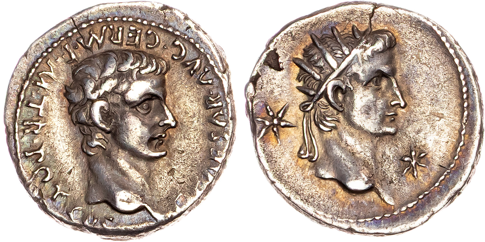 Caligula (AD 37-41) AR Denarius, Lugdunum, AD 37, 3.74g.