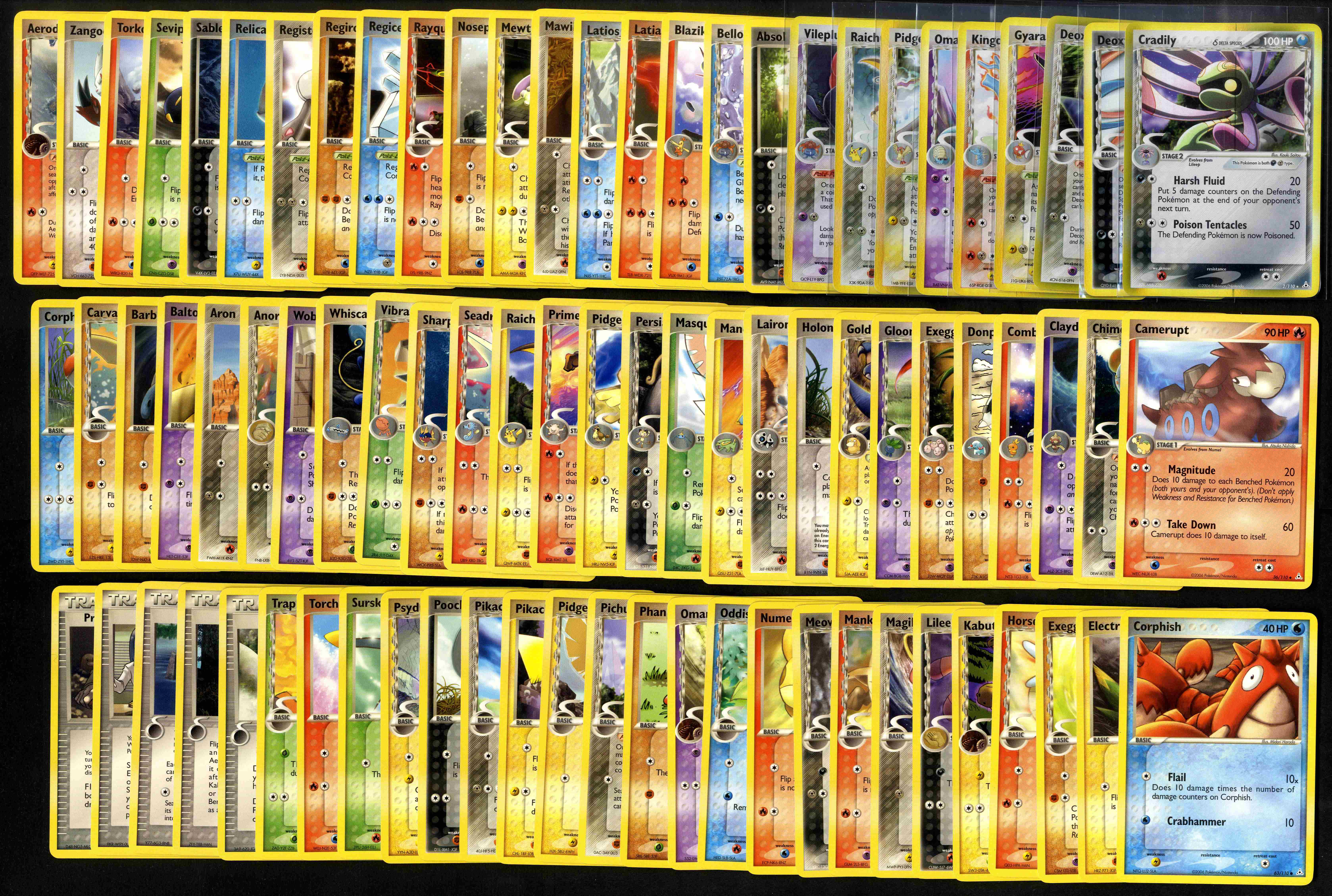 EX Holon Phantoms - Partial Complete Set - 95/111 EX-NM + Reverse Holos