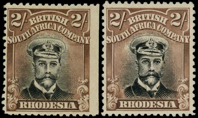 1918-21 2/- Head Die IIIB, perf 14, toned...