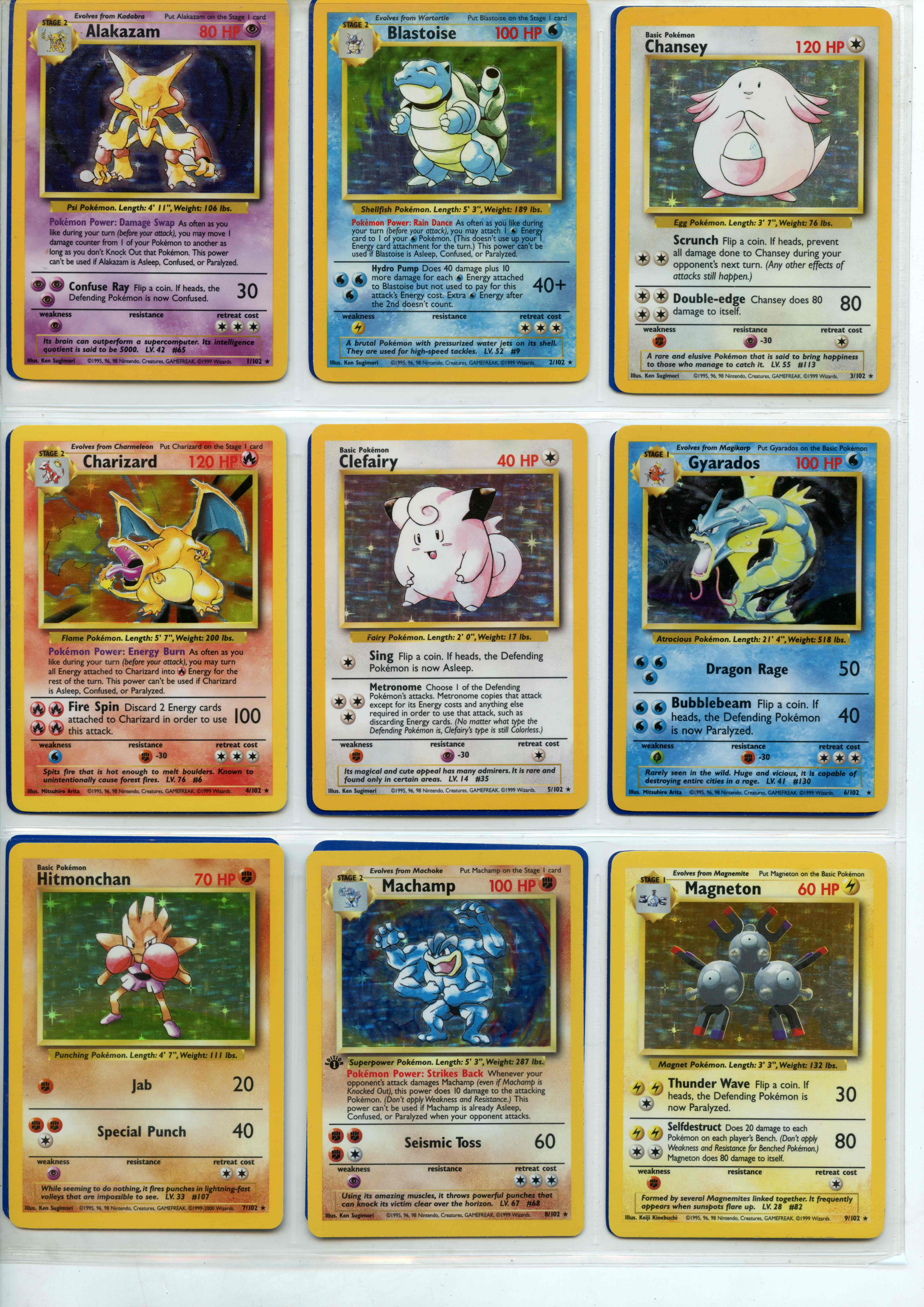 Pokemon TCG - Base Set Unlimited - Complete Set 102/102