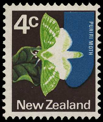 1973 unwatermarked 4ct Puriri Moth,...
