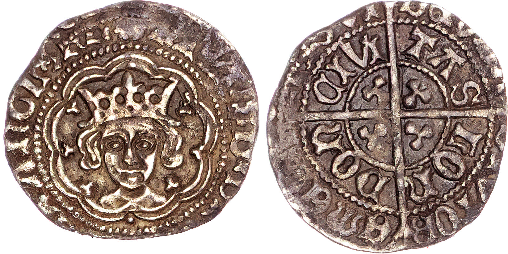 Richard III (1483-1485), AR Halfgroat, Type 3, Tower (London) mint, mm. sun and rose 2.