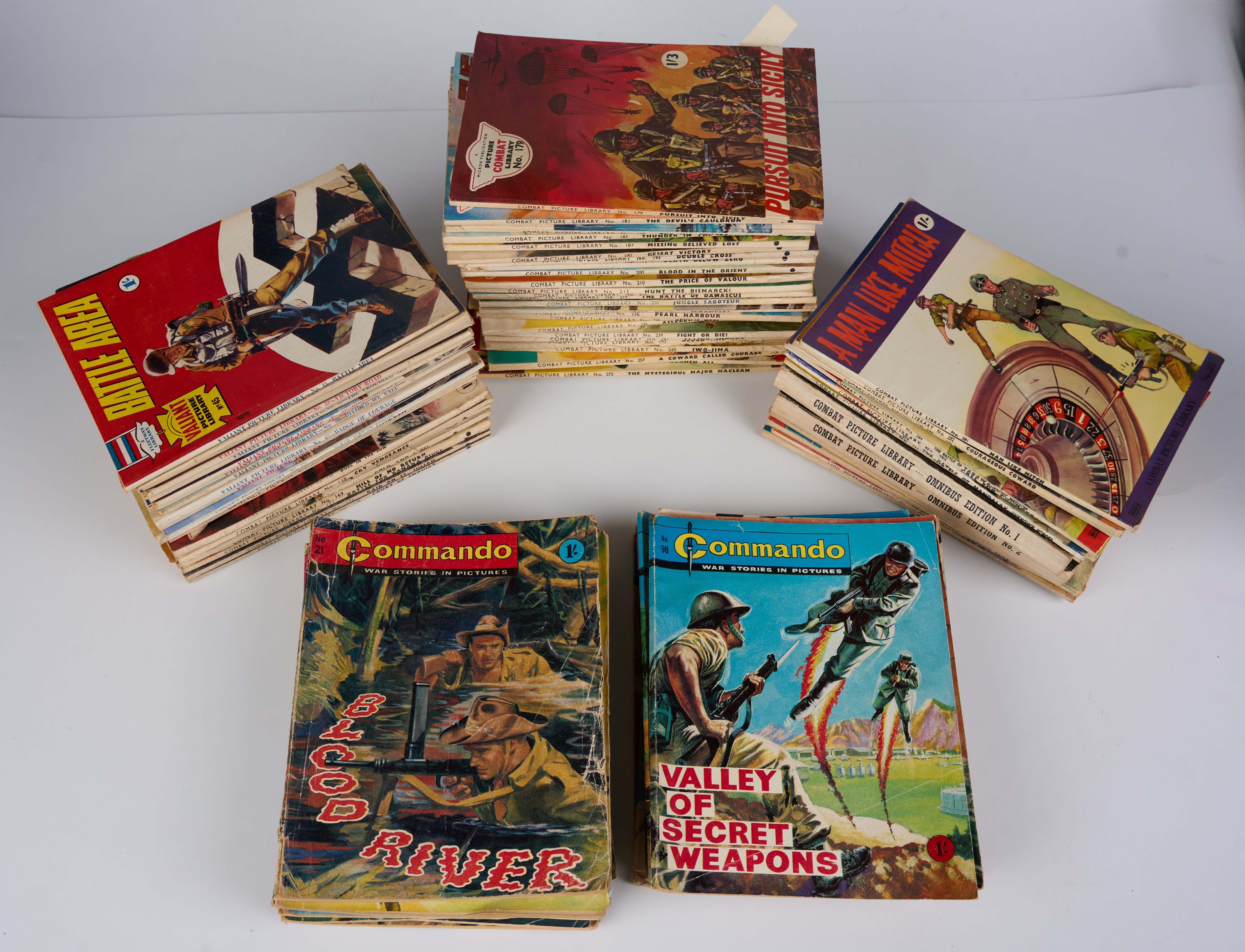 Commando, Valiant, Combat & Conflict Picture Library With Others (Fleetway/Micron/D.C. Thomson, 1962-66) Total 94