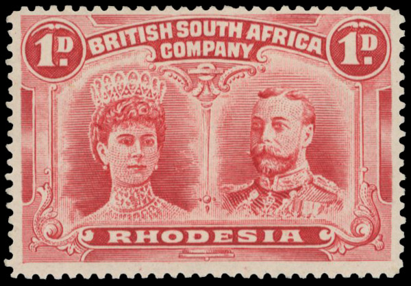 † 1d carmine perf 15 SG 170, position 9B mint