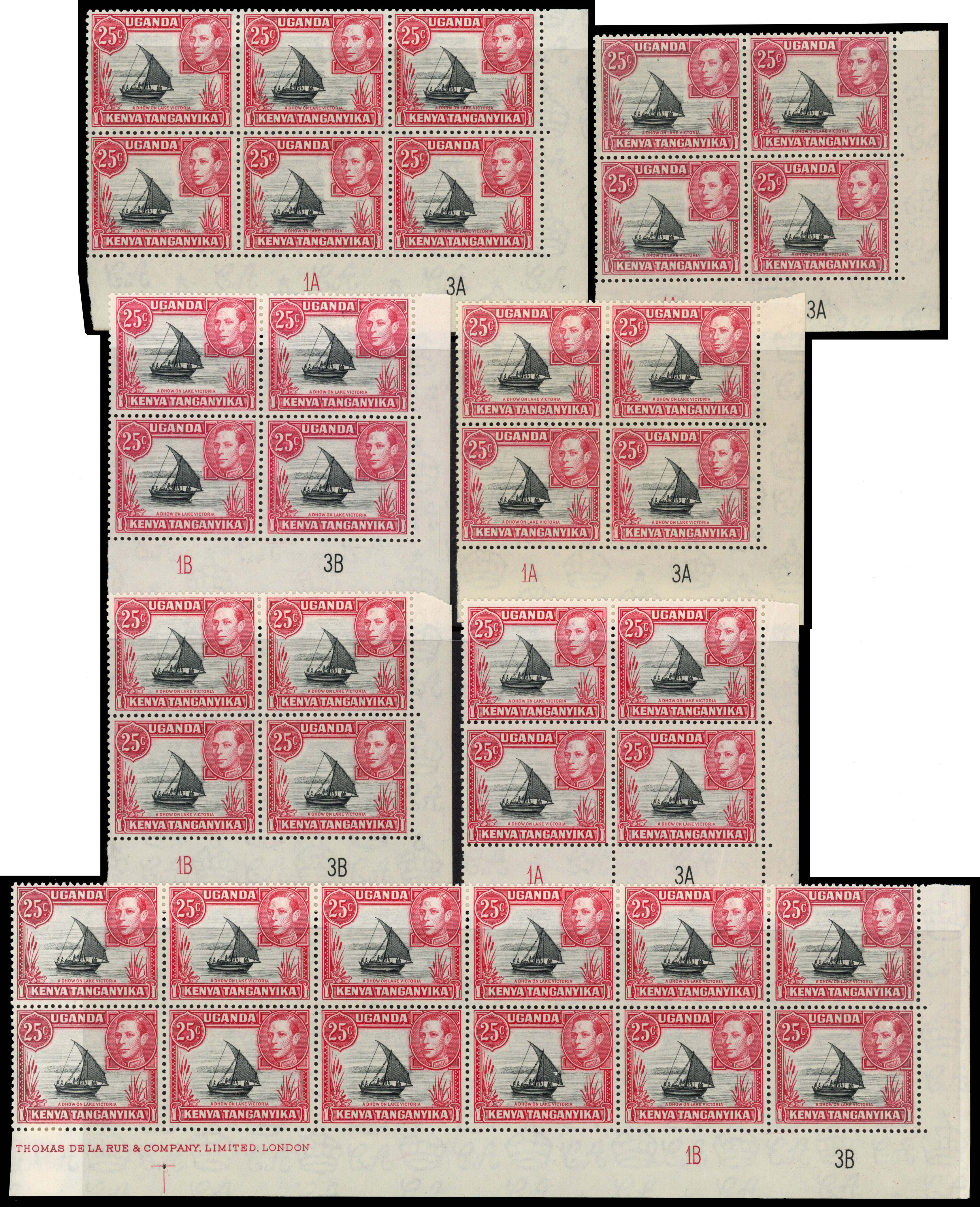 KUT SG 140, 143 multiples mint