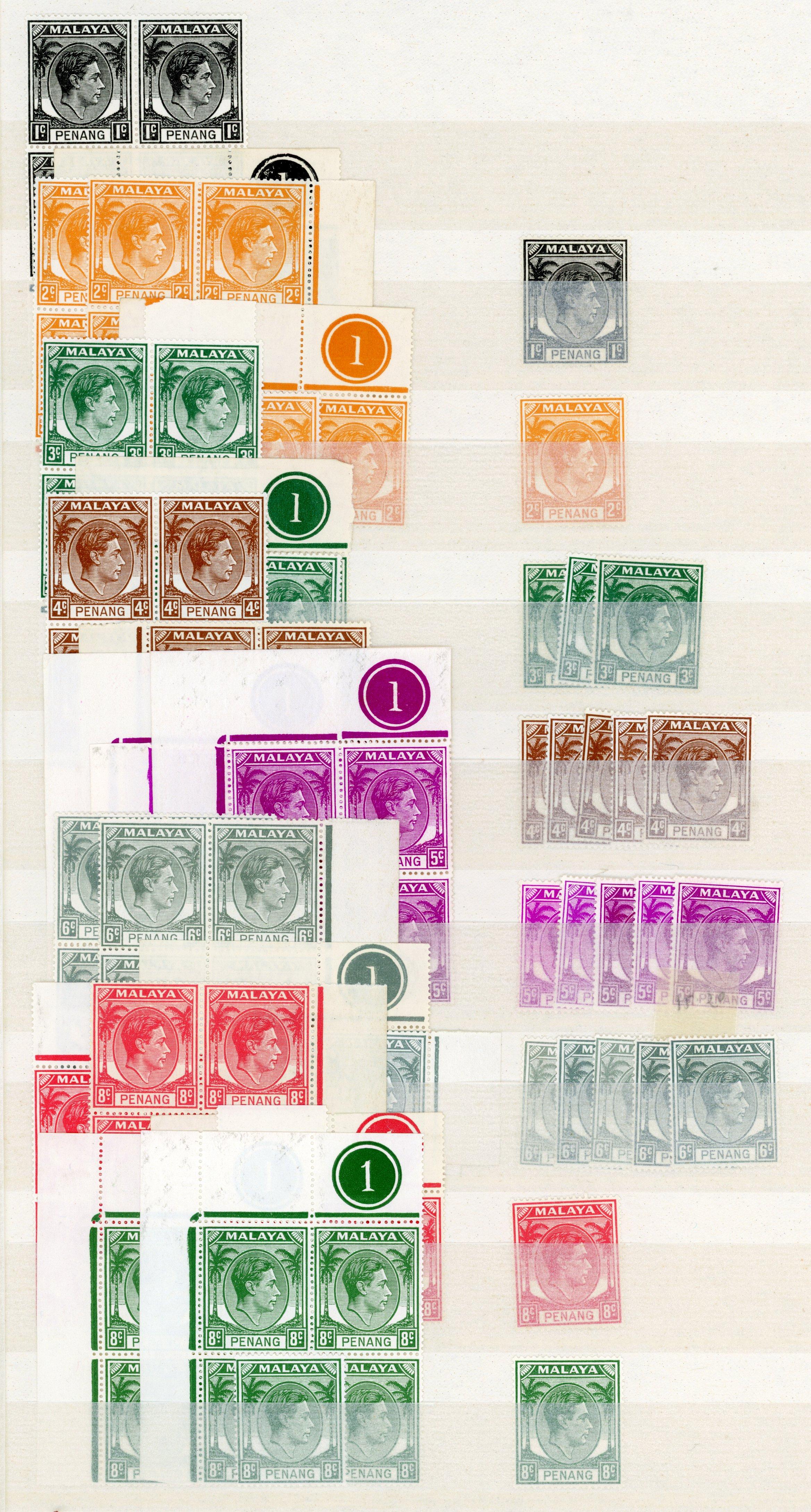 Malaya Penang SG 3-22 collection mint