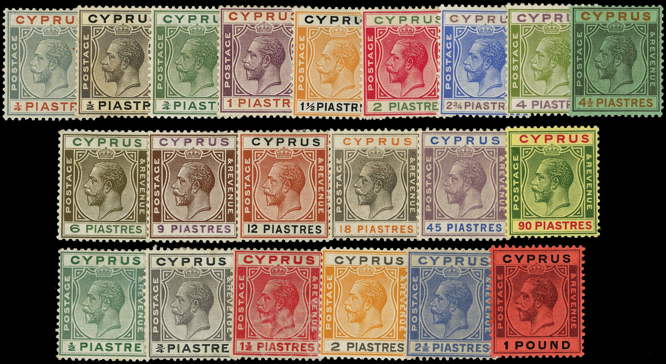 Cyprus SG 102-122 mint