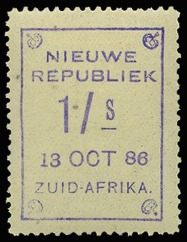 1886-87 "1/s" violet on yellow, dated "13 OCT...