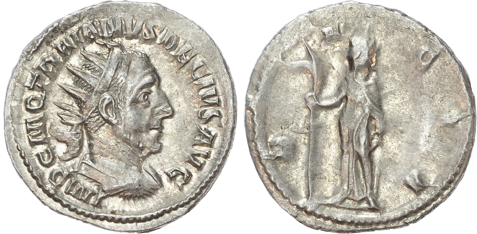 Trajan Decius (AD 249-251) AR Antoninianus, Rome, AD 250, 3.75g. 