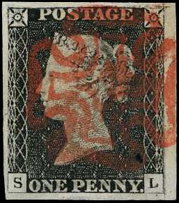 Great Britain SG 2 Plate 3 SL 