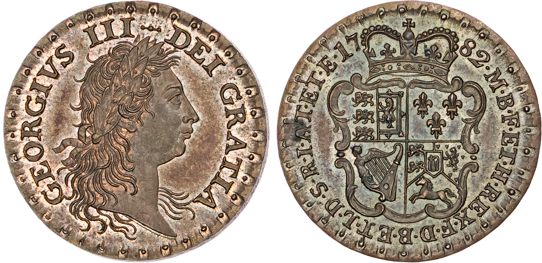 George III (1760-1820), AE Pattern Guinea, 1782, by Lewis Pingo for Earl Stanhope, raised edge variety. 