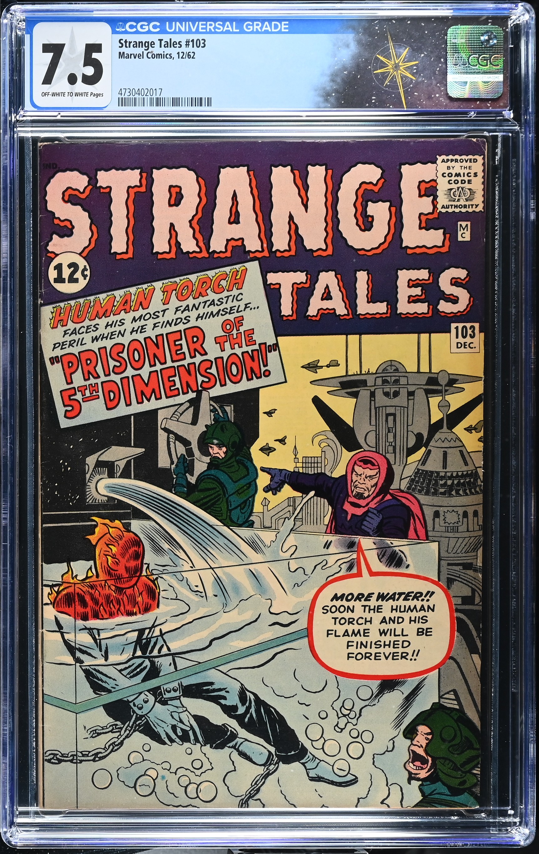 Strange Tales #103 CGC 7.5 1st Appearances of Zemu, Valeria and Phineas (Marvel Comics, 1962) Off-White to White Pages