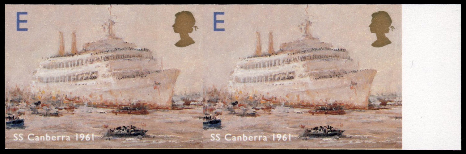 GB SG 2449a 2004 (E) SS Canberra imperforate pair mint
