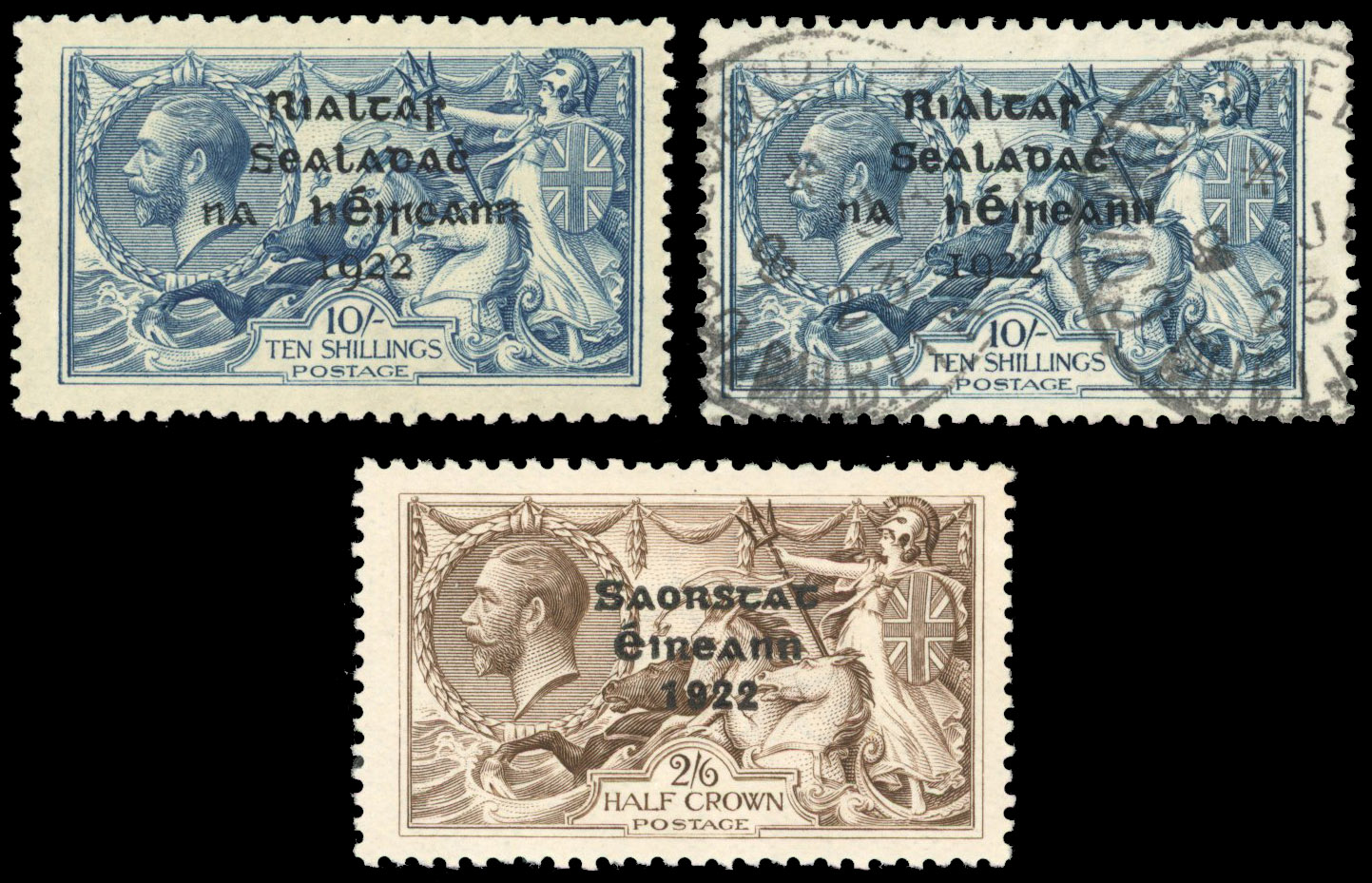 Ireland 1922-27 Seahorse trio