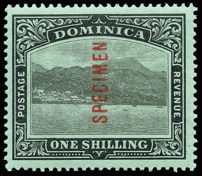 1908-20 1s black/green, wmk MCA, ordinary paper with...