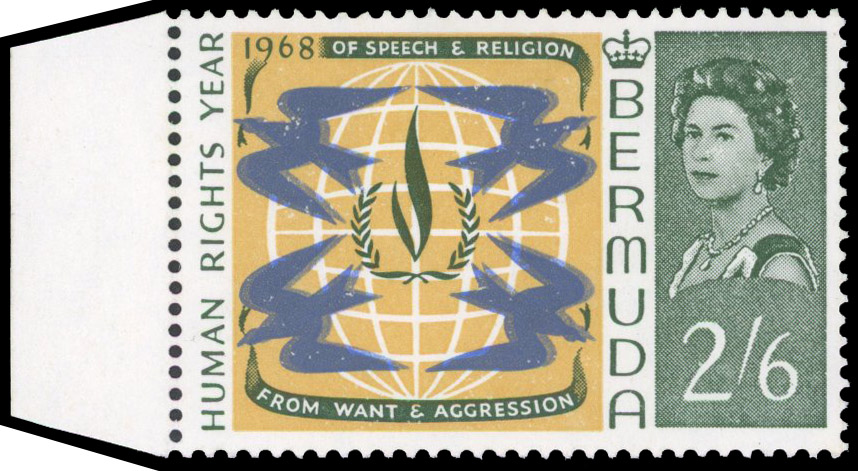 Bermuda SG 215 blue double unused