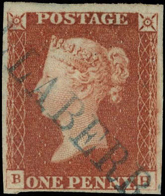 SCOTS LOCAL: 1841 1d red-brown (BH) four clear to good margins bearing Ollaberry, Shetland...