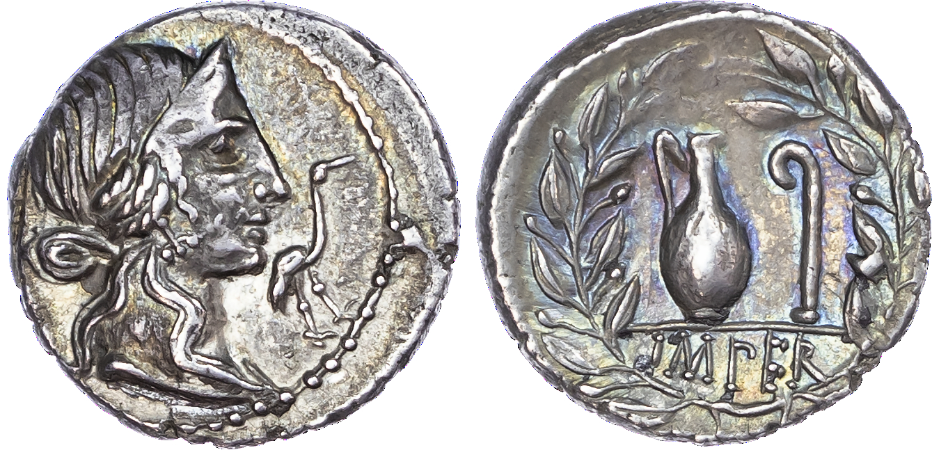 Q. Caecilius Metellus Pius (81 BC) AR Denarius, mint of Rome, 3.83g.