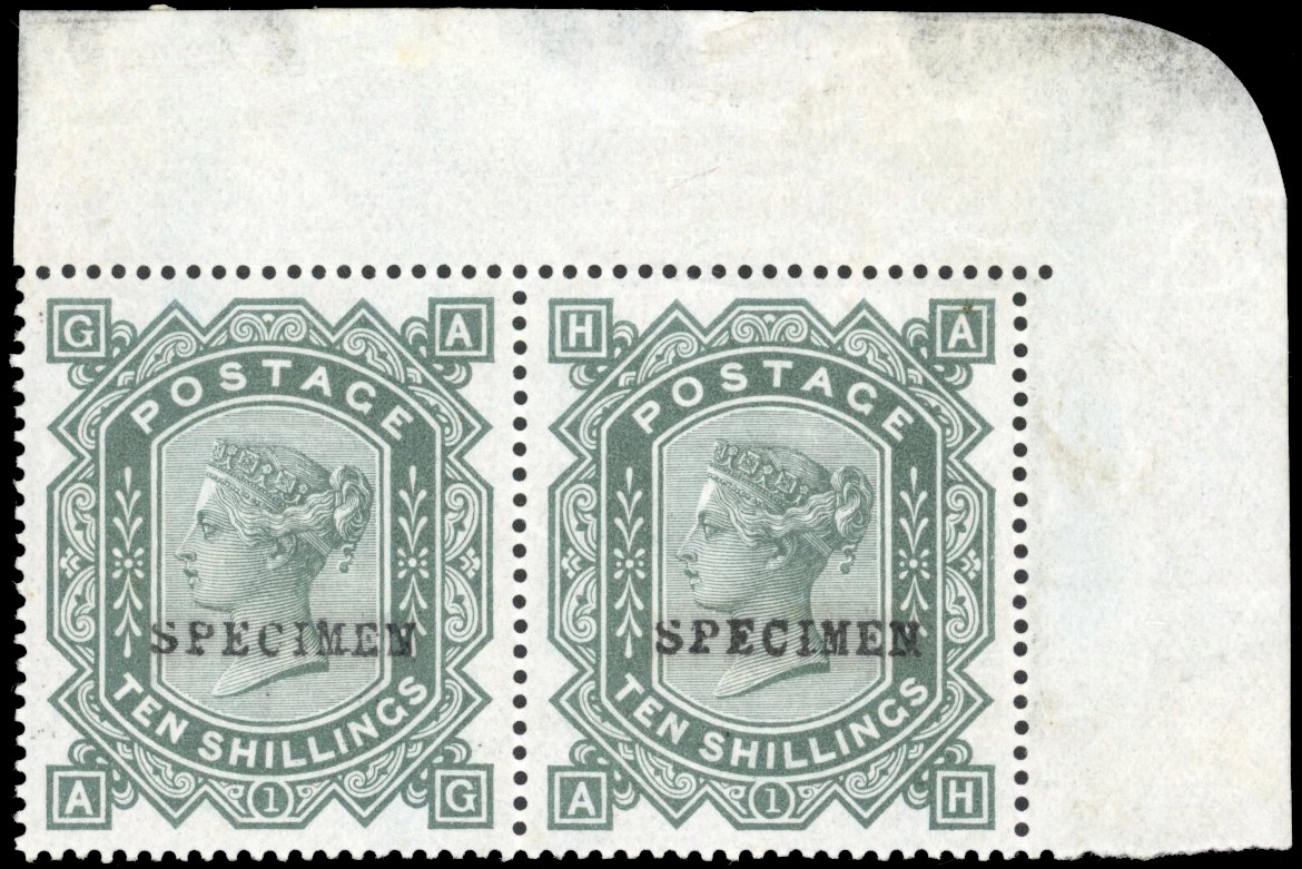 GB SG 131s 1883 watermark Anchor Specimen pair