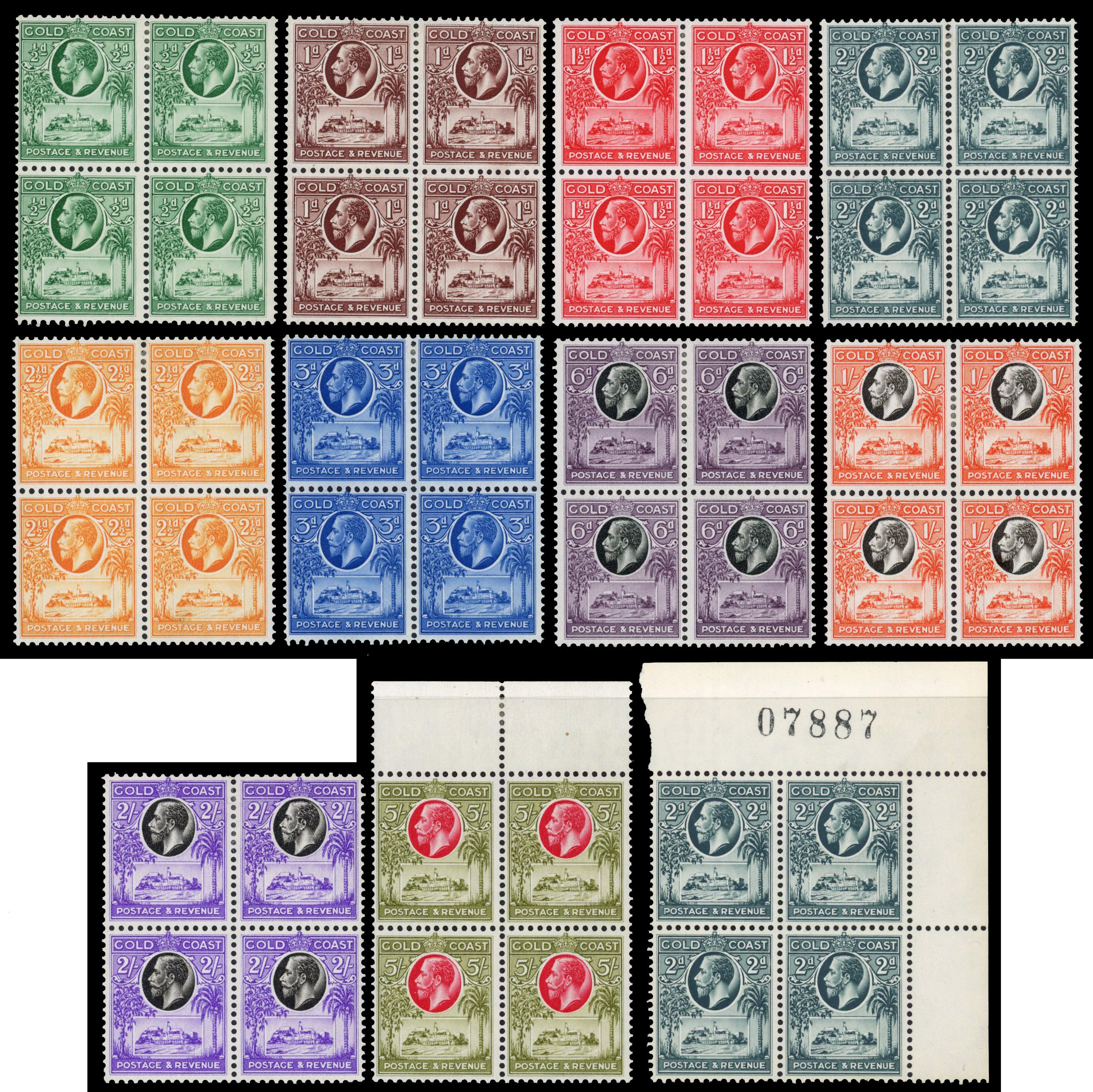 Gold Coast 1928 set of 10 blocks of 4