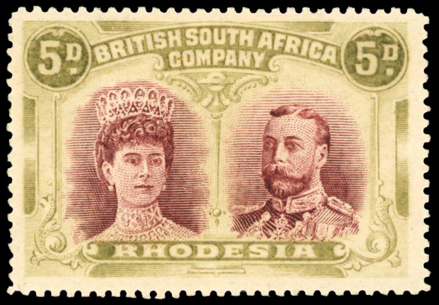 RSC C 5d lake-brown and yellow-olive #2, Queen's thick ear, mint