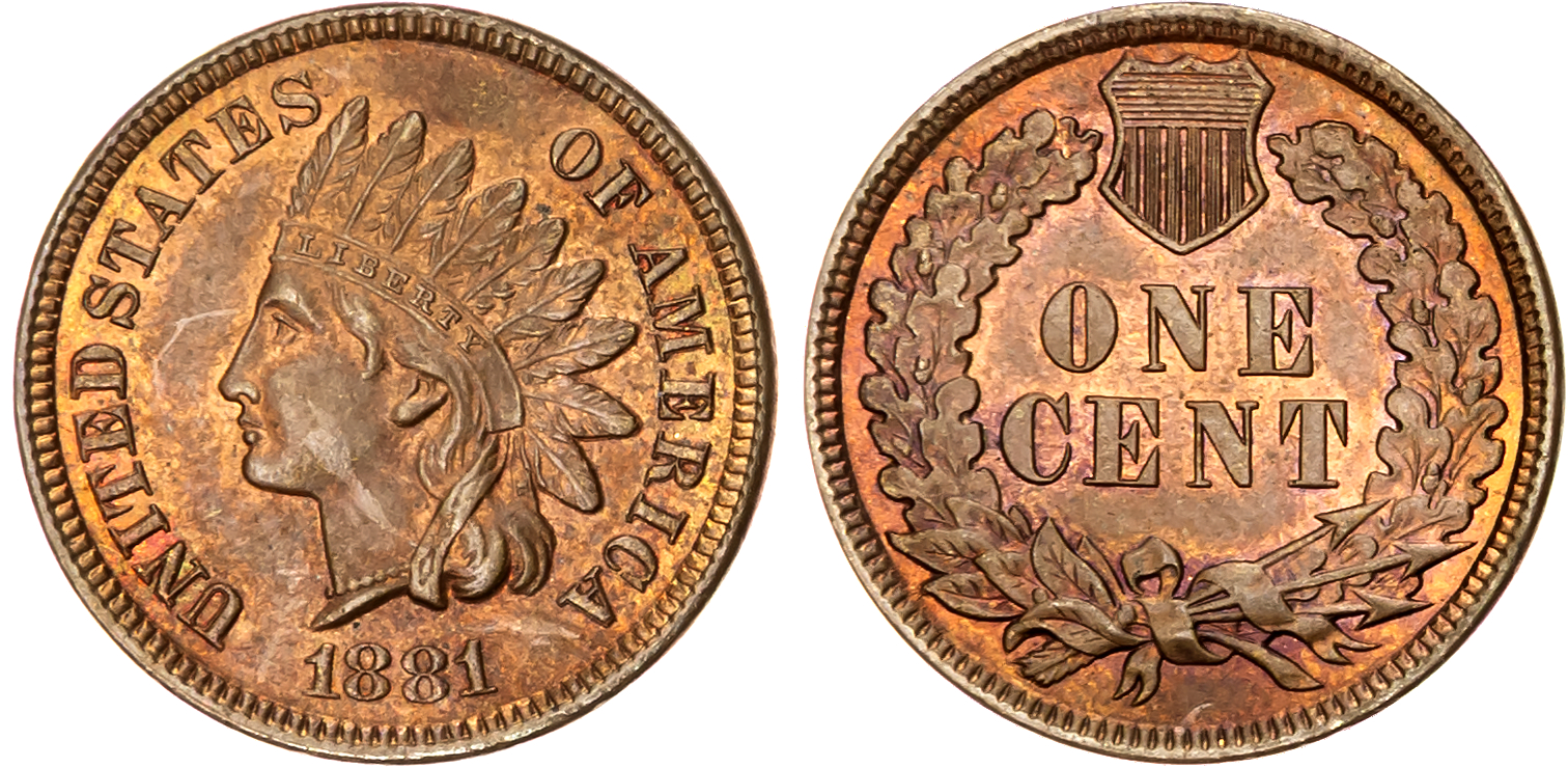 USA, Indian Head bronze Cent, 1881