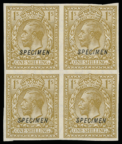 GB 1924 SG 429 1s Specimen block