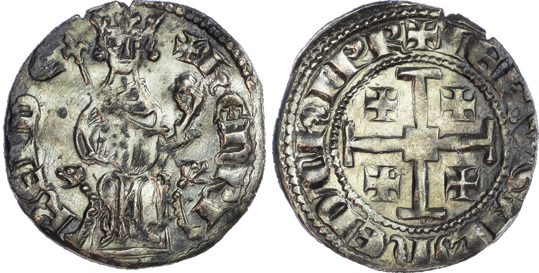 Cyprus, Crusaders, Lusignan Kingdom, Henry II (1285‑1324), silver Gros