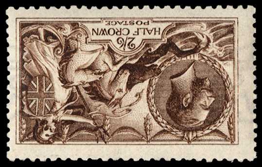 1915 2s6d Very deep brown (Wmk. Inverted)....