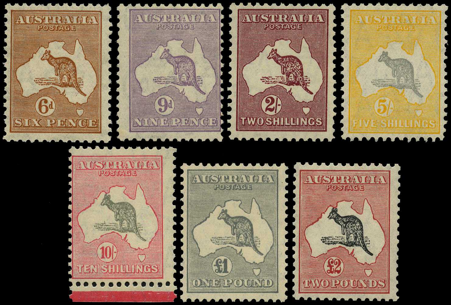 C of A Watermark: 1931-36 set of seven to...