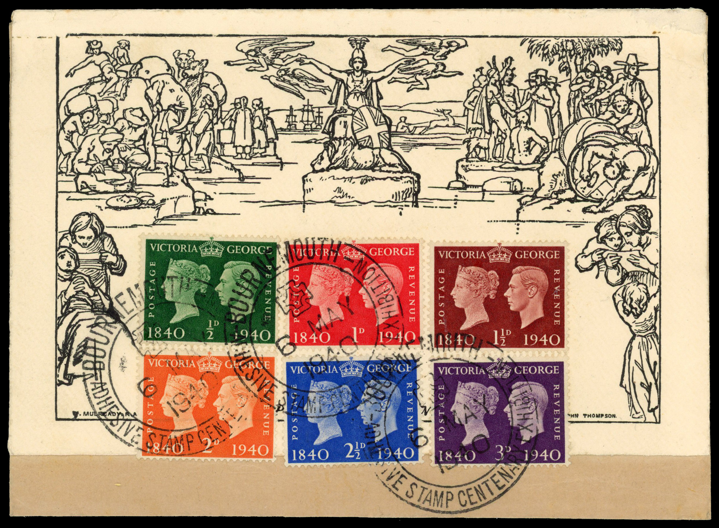 1940 Centenary of the First Adhesive Postage Stamp.