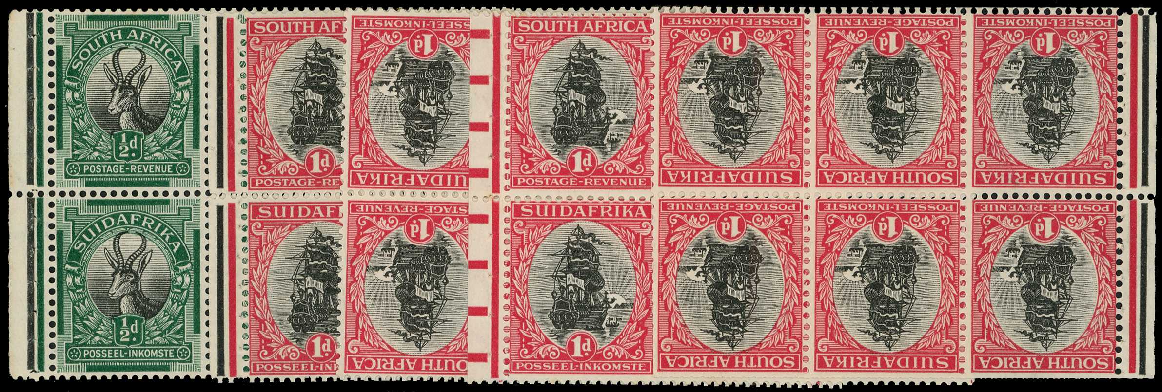1926 Waterlow ½d and 1d booklet panes, mint....