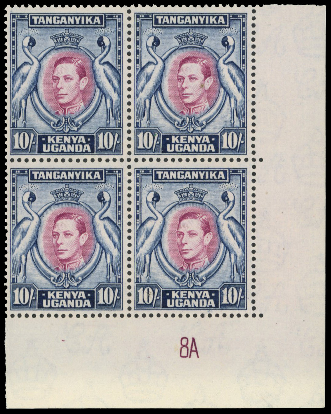 KUT SG 149b Plate block mint