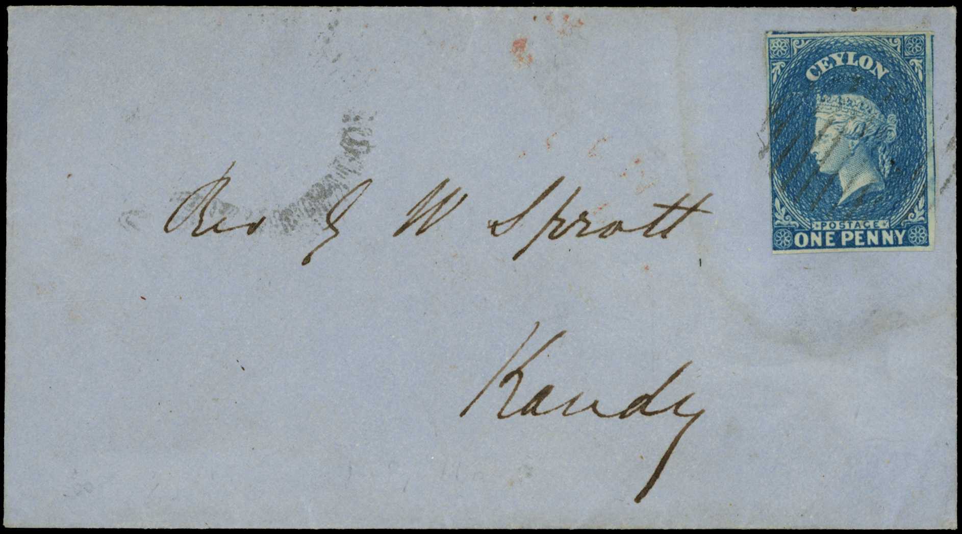 POSTAL HISTORY: 1857 (circa) Locally addressed...