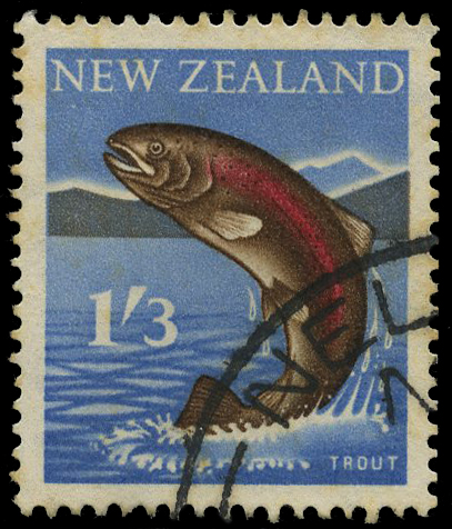 1961 1/3d Rainbow Trout with watermark...