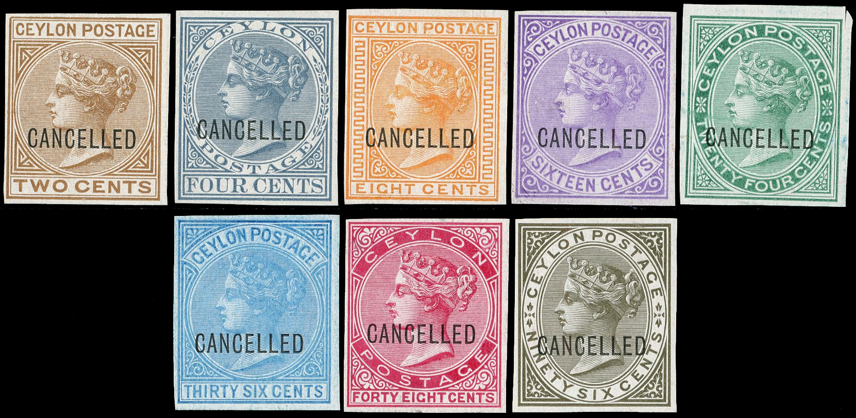 Ceylon SG 121/132 Cancelled