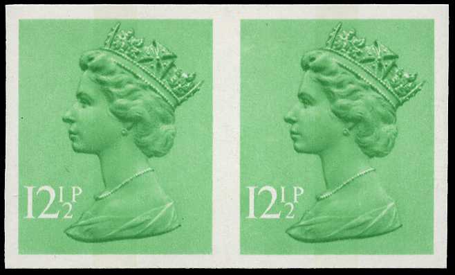 1976 12½p light emerald (1 centre...