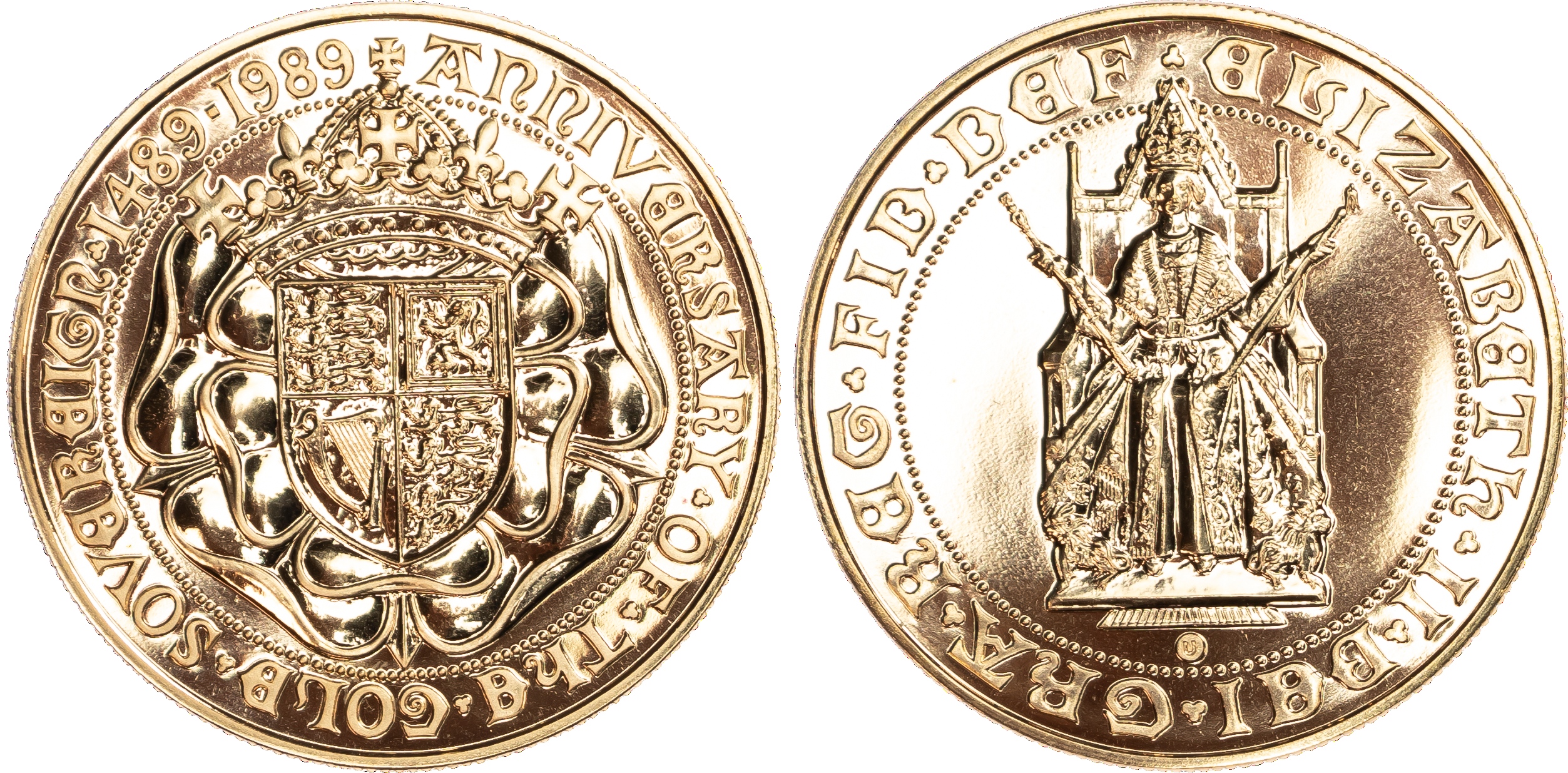 Elizabeth II (1952‑2022), Brilliant Uncirculated Five Pounds, 1989.